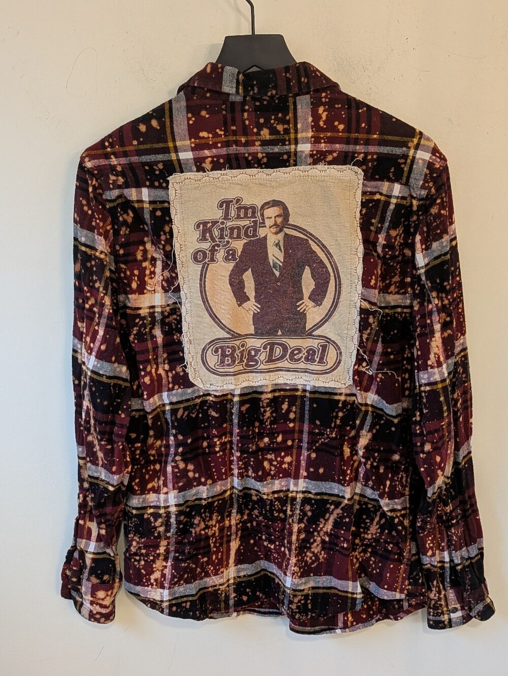 Angry Minnow Vintage "I'm Kind of a Big Deal" Ron Burgundy Anchorman Flannel M